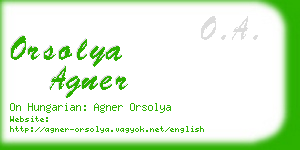 orsolya agner business card